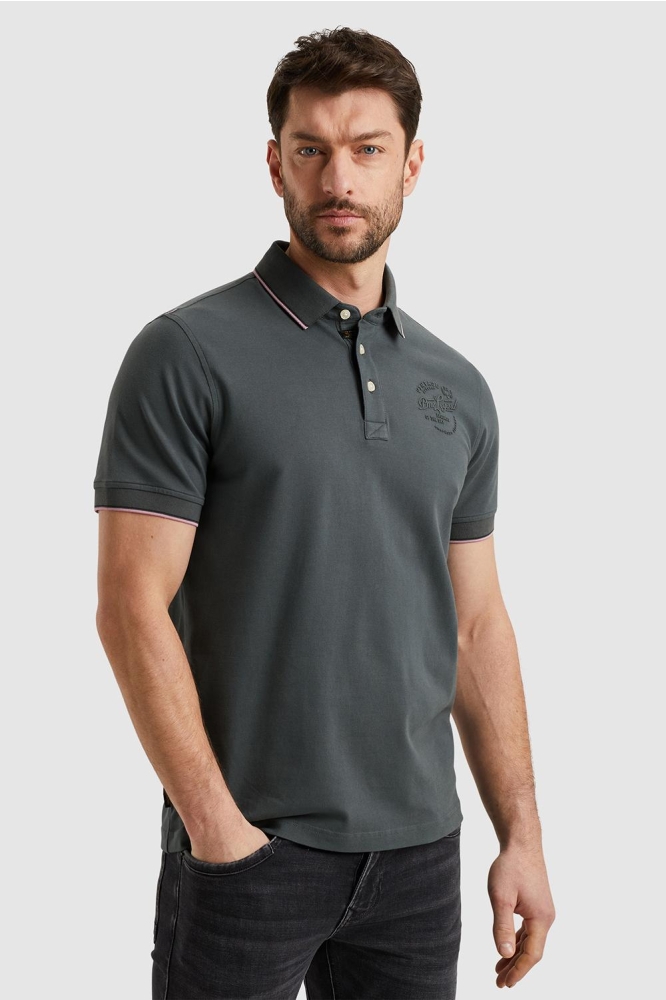 POLOSHIRT IN PIQUE PPSS2504867 9076 DARK SLATE